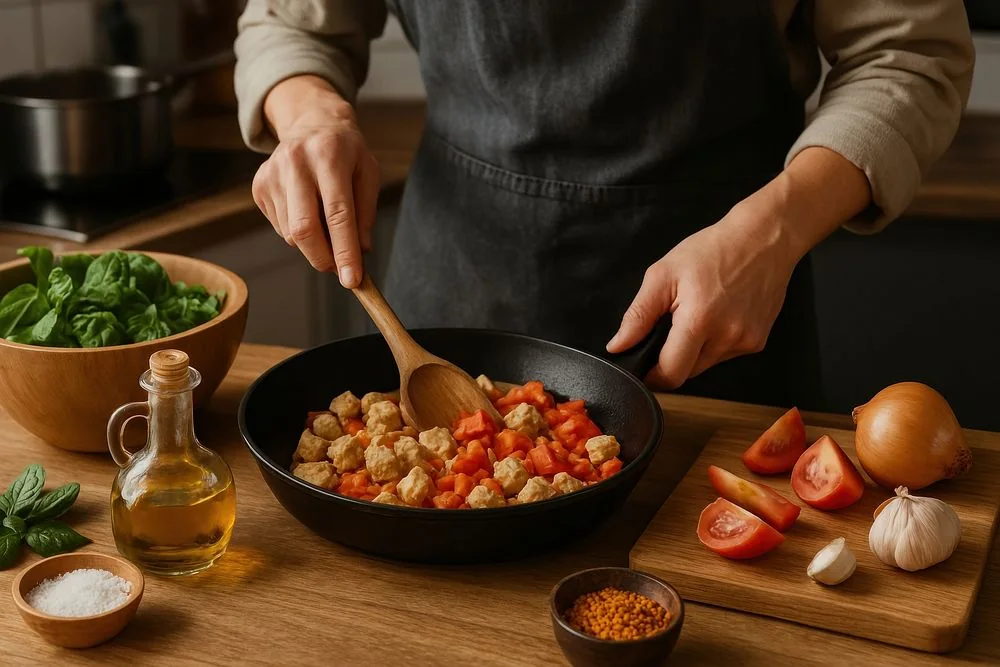 Uravnotežen obrok sa povrćem, proteinima i žitaricama